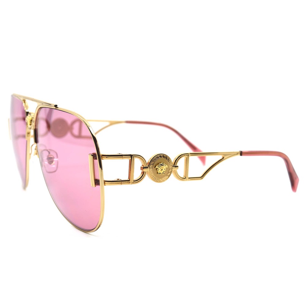 VERSACE VE2255 1002A4 GOLD PINK AUTHENTIC SUNGLASSES - Picture 11 of 13